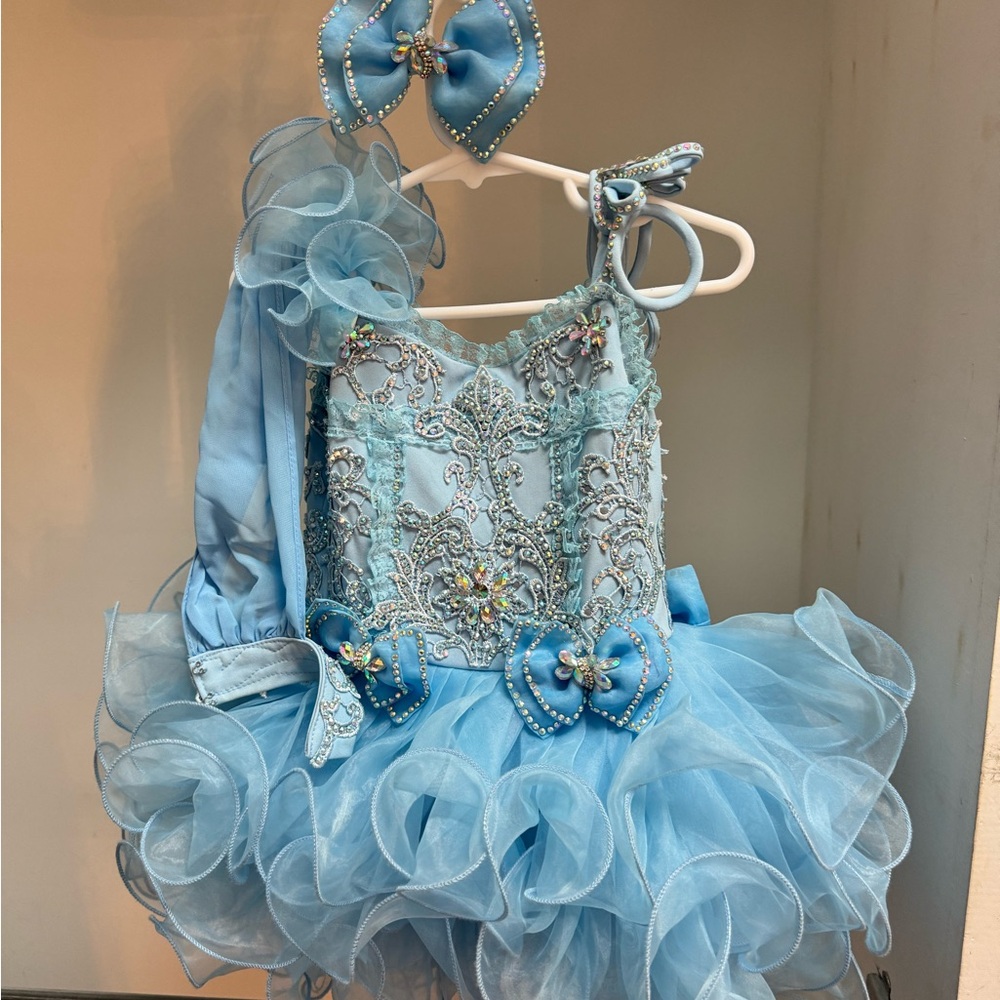 Beautiful baby blue pageant dress